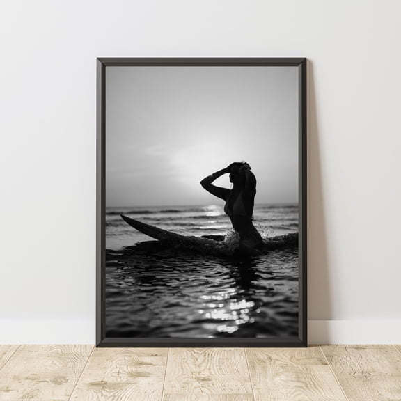 Surfer Surfer Surf Wall Art Surfboard Surfboard Prind Surfboard Wall Art Ocean Ocean Ocean Wall Art, Stretched Canvas