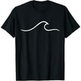 thumbnail image 1 of Surfer Surfing Wave Beach Minimalist Unisex T-Shirt for Men Women, 1 of 5