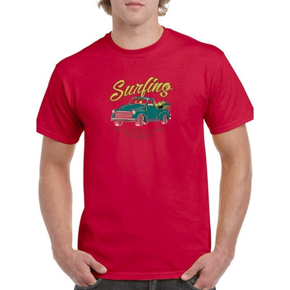 Surfer Van Retro Style T-Shirt Men -Image by Shutterstock, Male x-Large