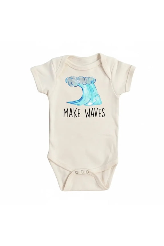 Surfer Waves Newborn Baby Bodysuit
