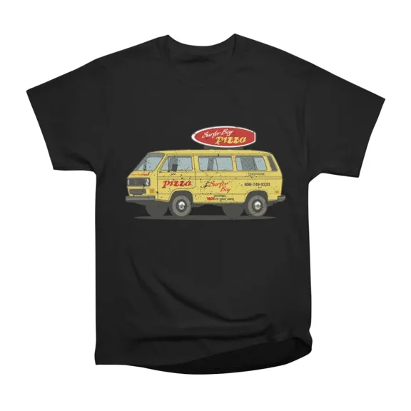 Surfer boy pizza T-Shirt Tee Gift For Him Merch For Her Apparel For Friend