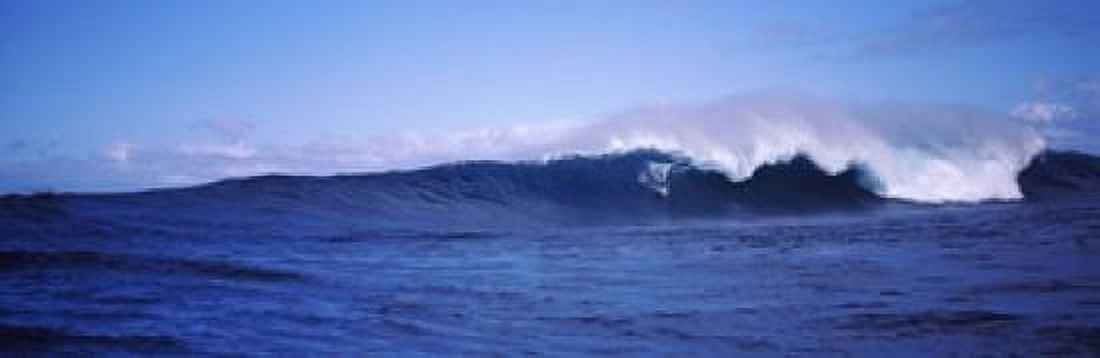 Surfer in the sea Maui Hawaii USA Canvas Art - Panoramic Images (18 x 6)