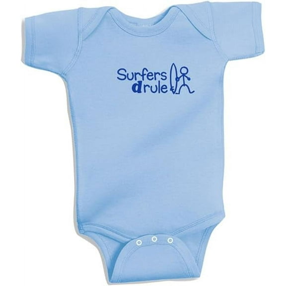 Surfers Drule Cotton Baby Boy Blue Onesie Bodysuit (18 mos.)