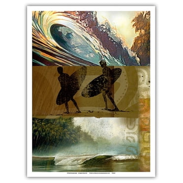 Surf Journal Entry 43 - Search for the Perfect Wave - Original Collage ...