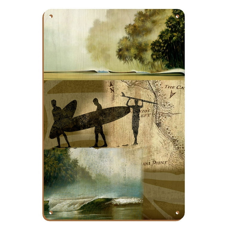 Surfers Journal Entry 43 - Chasing Waves - Original Collage Art by