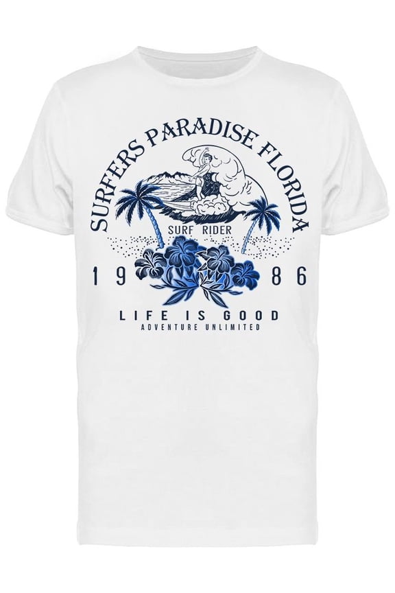 Surfers Paradise Florida T-Shirt Men -Image by Shutterstock, Male Large