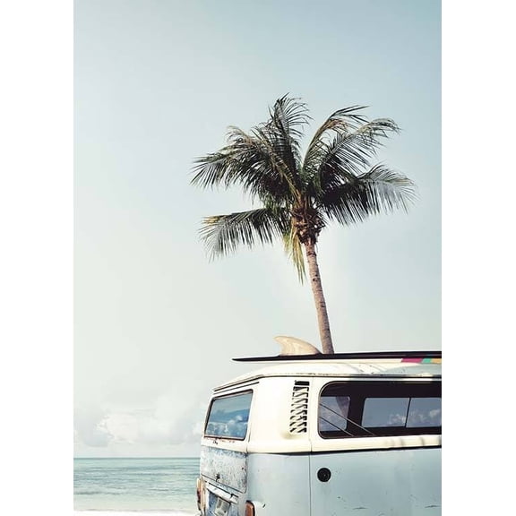 Surfers Van Print Wall Art, Modern Wall Decor For Living Room Bedroom, 8x12 UNFRAMED
