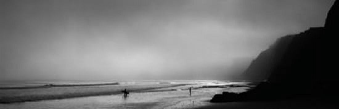 Surfers on the beach Point Reyes National Seashore Marin County California USA Canvas Art - Panoramic Images (18 x 6)