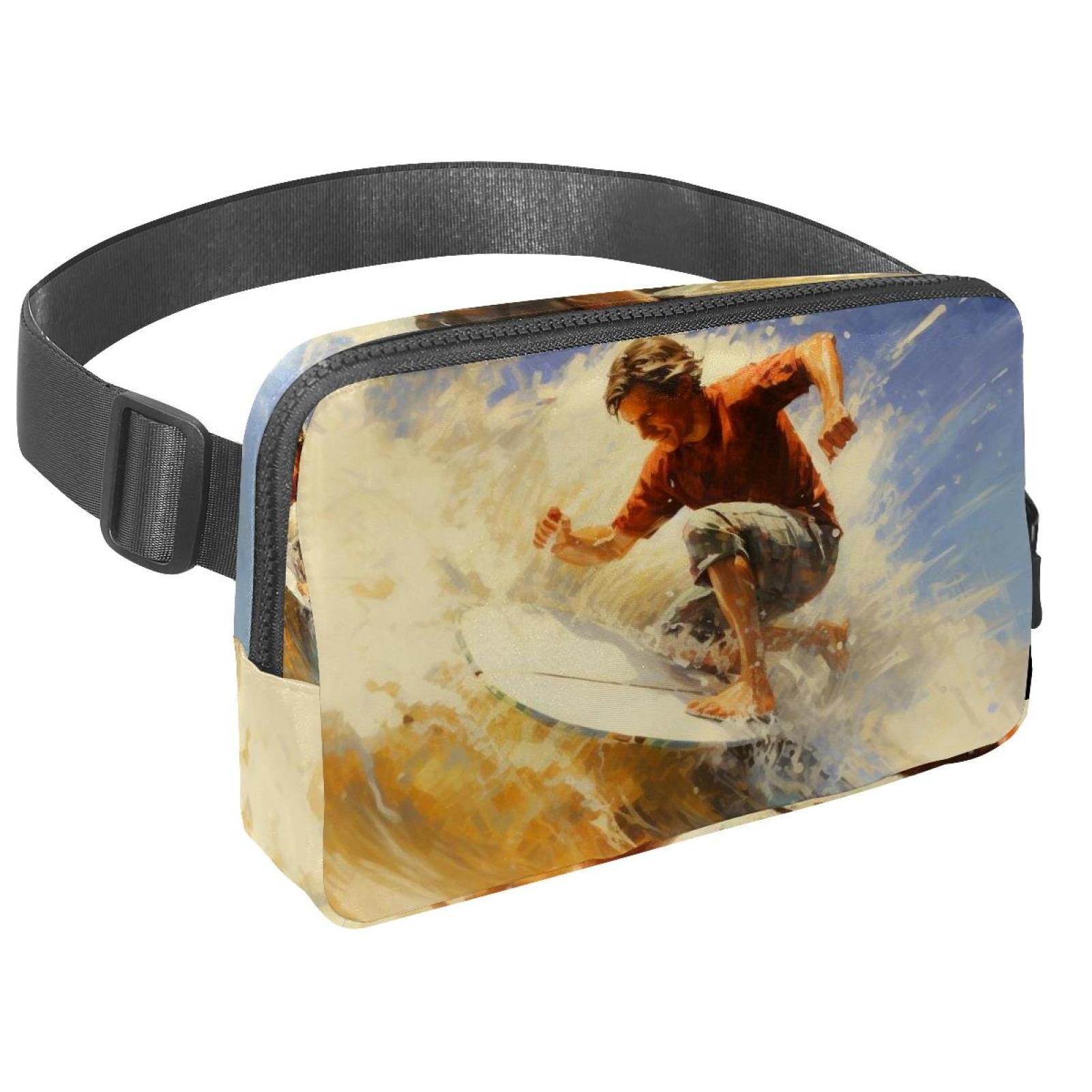 Surfing Adjustable Lightweight Running Belt with Extension Strap and Belt Bag/Fanny Pack – Unisex