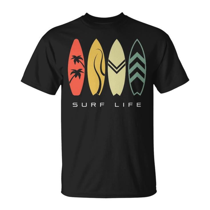 Surfing Apparel Surfer Graphic Tee Unisex Adult Cotton Casual Ocean Wave Rider T-Shirt for Beach and Water Sports Enthusiasts, Size 4XL, Color Black