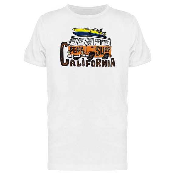 Surfing Beach Surfer Bus T-Shirt Men -Image by Shutterstock, Male x-Large
