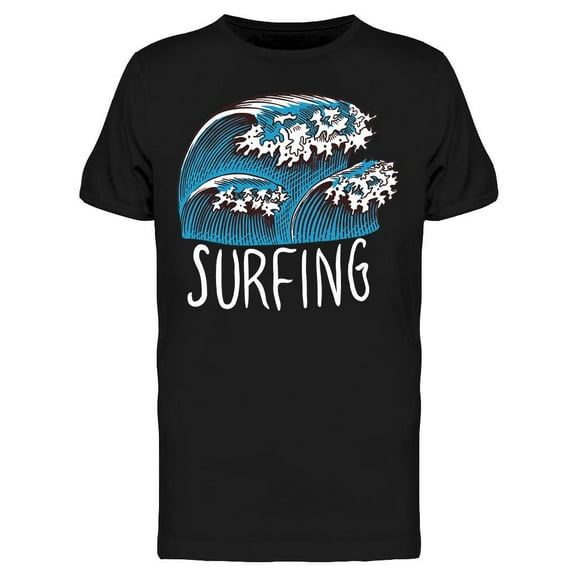 Surfing Big Waves T-Shirt Men -Image by Shutterstock, Male Large