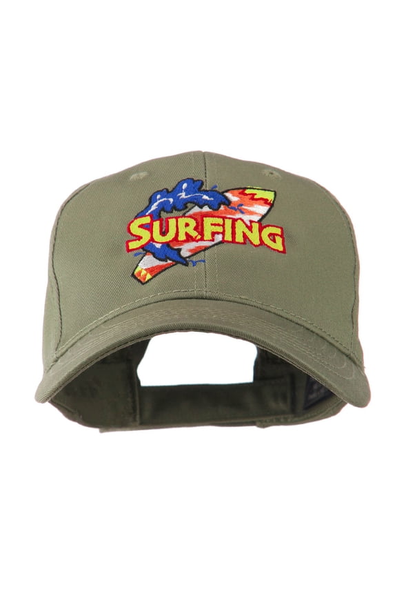 Surfing Board Logo Embroidered Cap - Olive OSFM