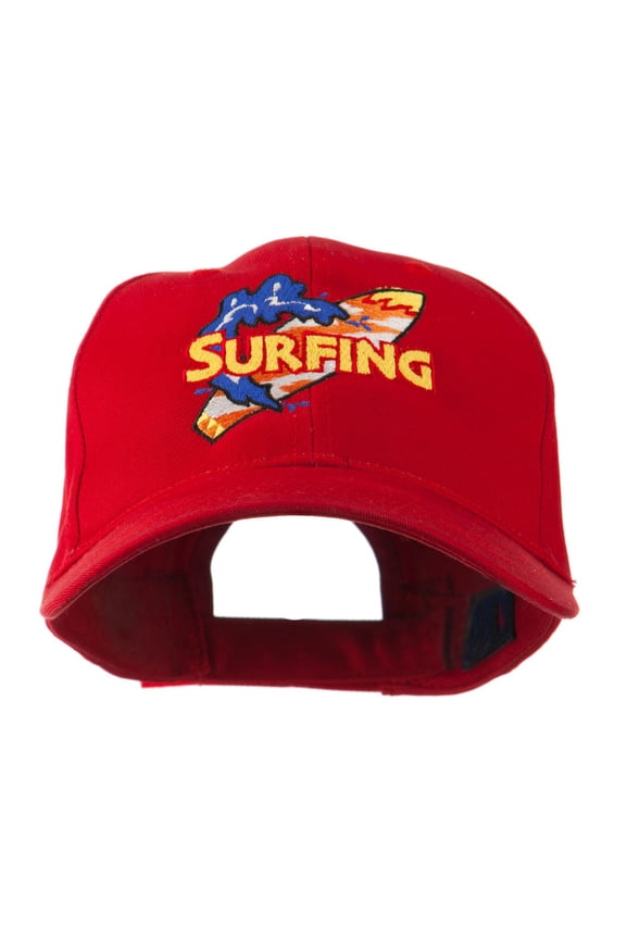 Surfing Board Logo Embroidered Cap - Red OSFM
