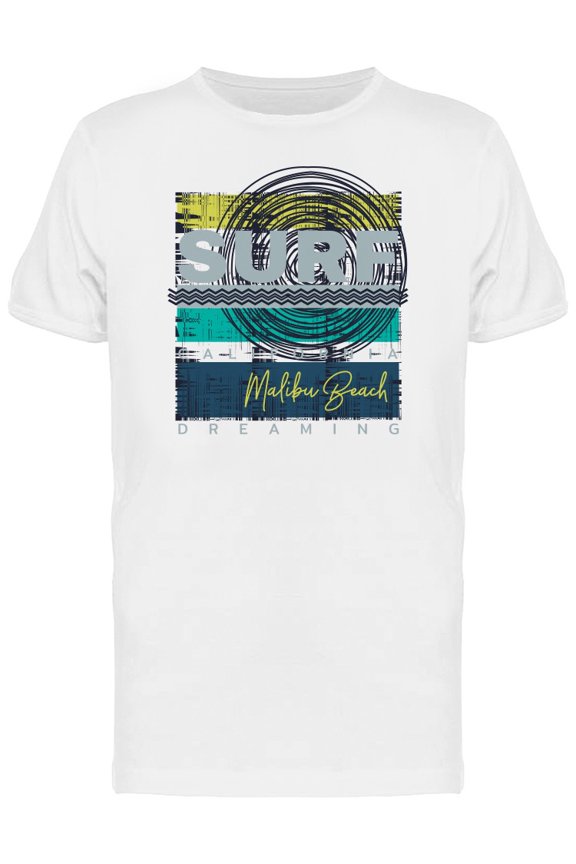 Surfing California Malibu Beach  T-Shirt Men -Image by Shutterstock, Male Small