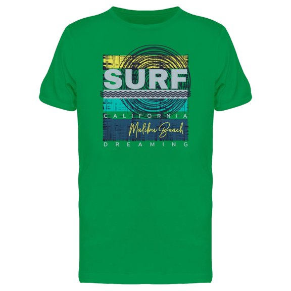 Surfing California Malibu Beach Tee Men's -Image by Shutterstock
