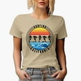 thumbnail image 1 of Surfing California with Beach Waves & Palm Trees, Tan T-Shirt, Medium, 1 of 5