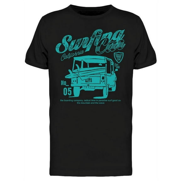 Surfing Car T-Shirt Men -Image by Shutterstock, Male 3X-Large
