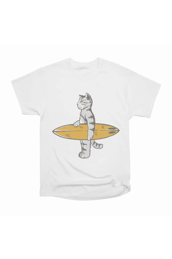 Surfing Cat T-Shirt Tee Gift For Him Merch For Her Apparel For Friend 1