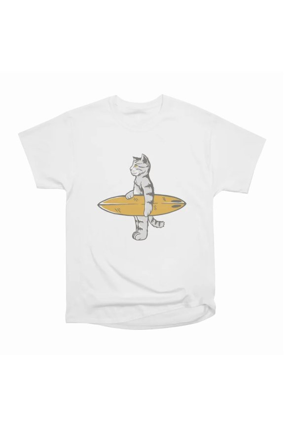 Surfing Cat T-Shirt Tee Gift For Him Merch For Her Apparel For Friend