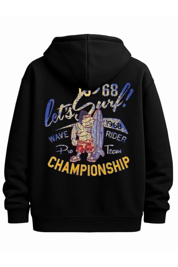 Surfing Championship graphic hoodies mens sweater hoodie black Regular Fit, Everyday Comfort,Comfortable Casualwear,Urban Style comfortable Vintage Unisex hoodie
