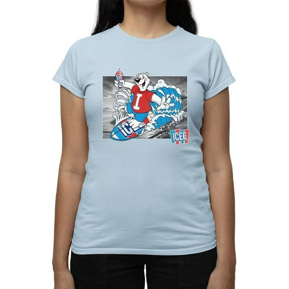 Surfing Cool ICEE Bear - Arctic Wave Chill Graphic Women's T-shirt