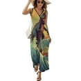thumbnail image 1 of Surfing Dinosaurs Sleeveless Dress Woman Fashion Long Dresses Women's Summer Suit Dress 2025, 1 of 6