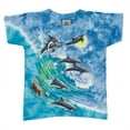 thumbnail image 1 of Surfing Dolphins Tie Dye Youth T-Shirt, 1 of 1