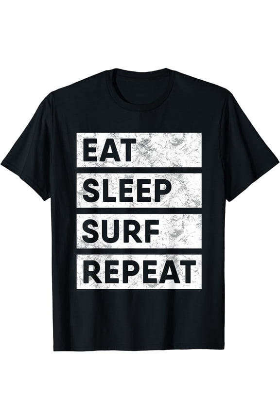 Surfing Eat Sleep Surf Repeat Surfer T-Shirt