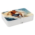 thumbnail image 1 of Surfing Elegant PU Leather Portable Organizer Box with Removable Compartment - Earring Holder, Decorative Box, Jewelry Box, 1 of 6