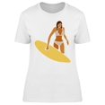 thumbnail image 1 of Surfing Female Graphic T-Shirt Women -Image by Shutterstock, Female XX-Large, 1 of 2