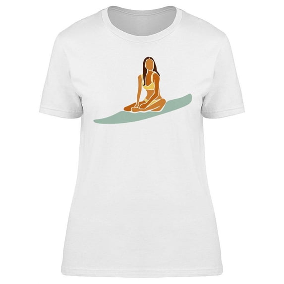 Surfing Girl Graphic T-Shirt Women -Image by Shutterstock, Female Large
