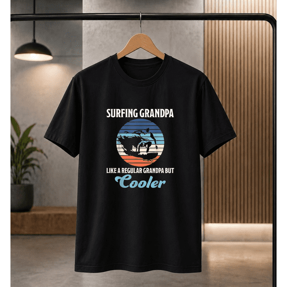 Surfing Grandpa Surfing Surfboard Waves Grandad Surfer Family Unisex T-shirt, S-5XL