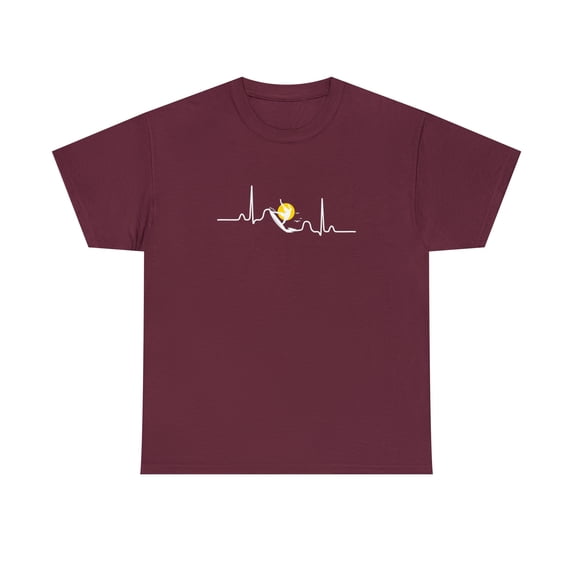 Surfing Heartbeat Shirt, Funny Surf Tee, Beach Vacation Gift Idea -ID: 1160