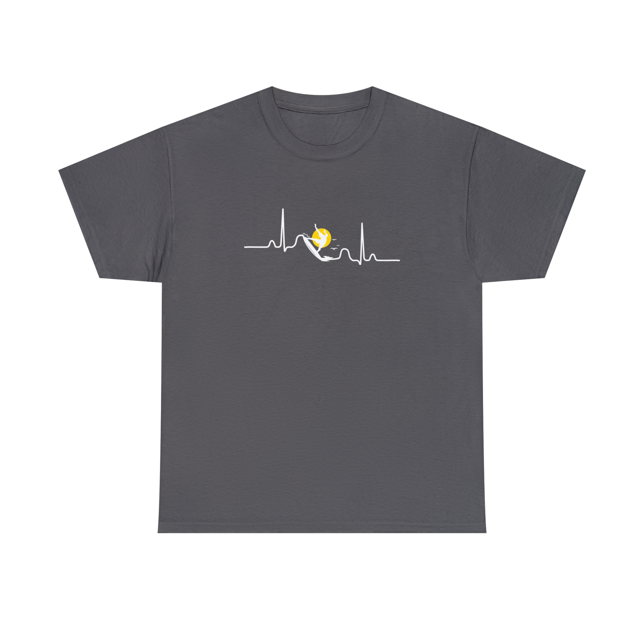 Surfing Heartbeat Shirt, Funny Surf Tee, Beach Vacation Gift Idea -ID: 1160
