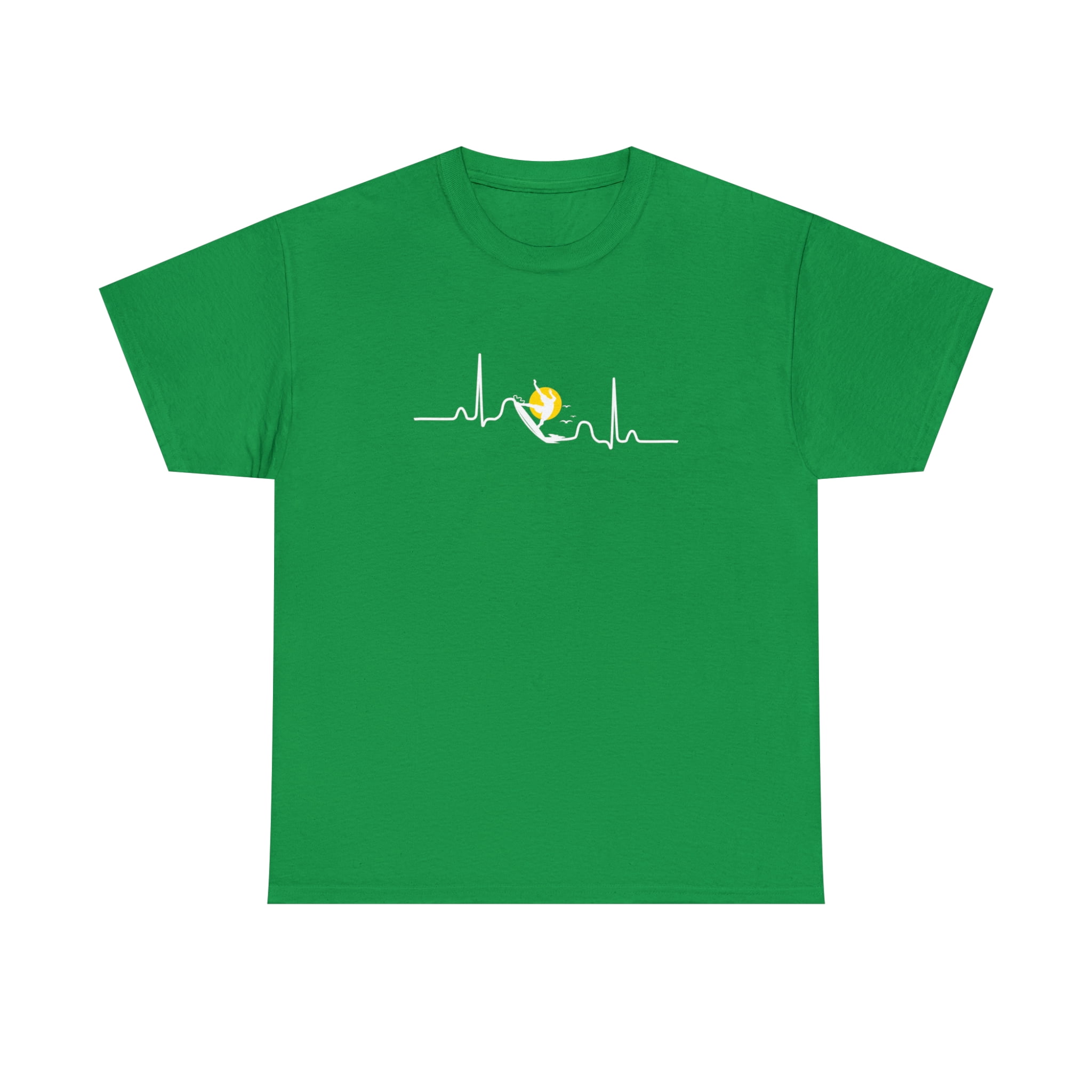 Surfing Heartbeat Shirt, Funny Surf Tee, Beach Vacation Gift Idea -ID: 1160