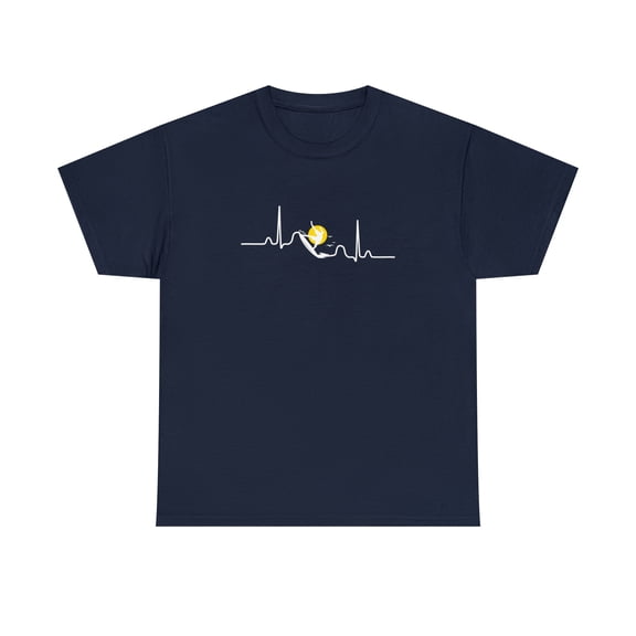 Surfing Heartbeat Shirt, Funny Surf Tee, Beach Vacation Gift Idea -ID: 1160