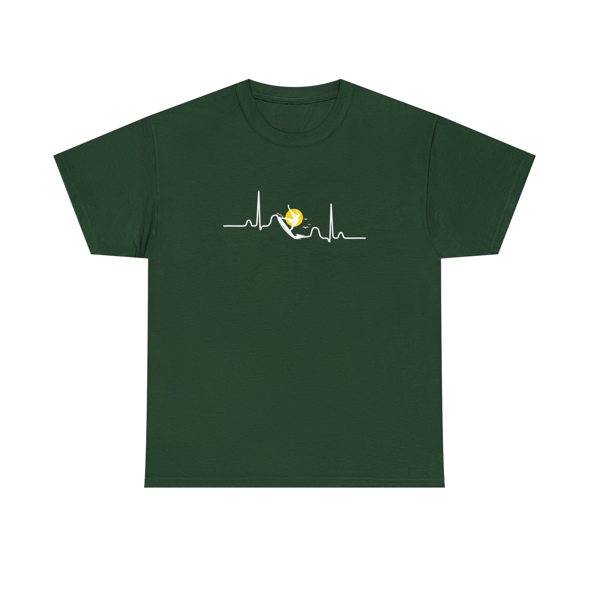 Surfing Heartbeat Shirt, Funny Surf Tee, Beach Vacation Gift Idea -ID: 1160
