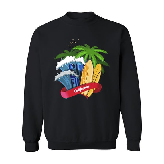 Surfing In Cali Sweatshirt Men -Image by Shutterstock, Male 5X-Large