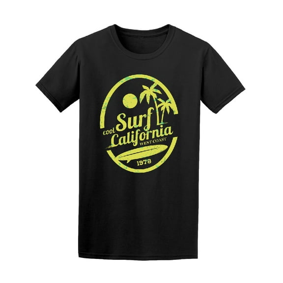 Surfing In California Palm Tree Tee Men's -Image by Shutterstock