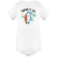 thumbnail image 1 of Surfing Is Life Shark Bodysuit Infant -Image by Shutterstock,  Newborn, 1 of 2