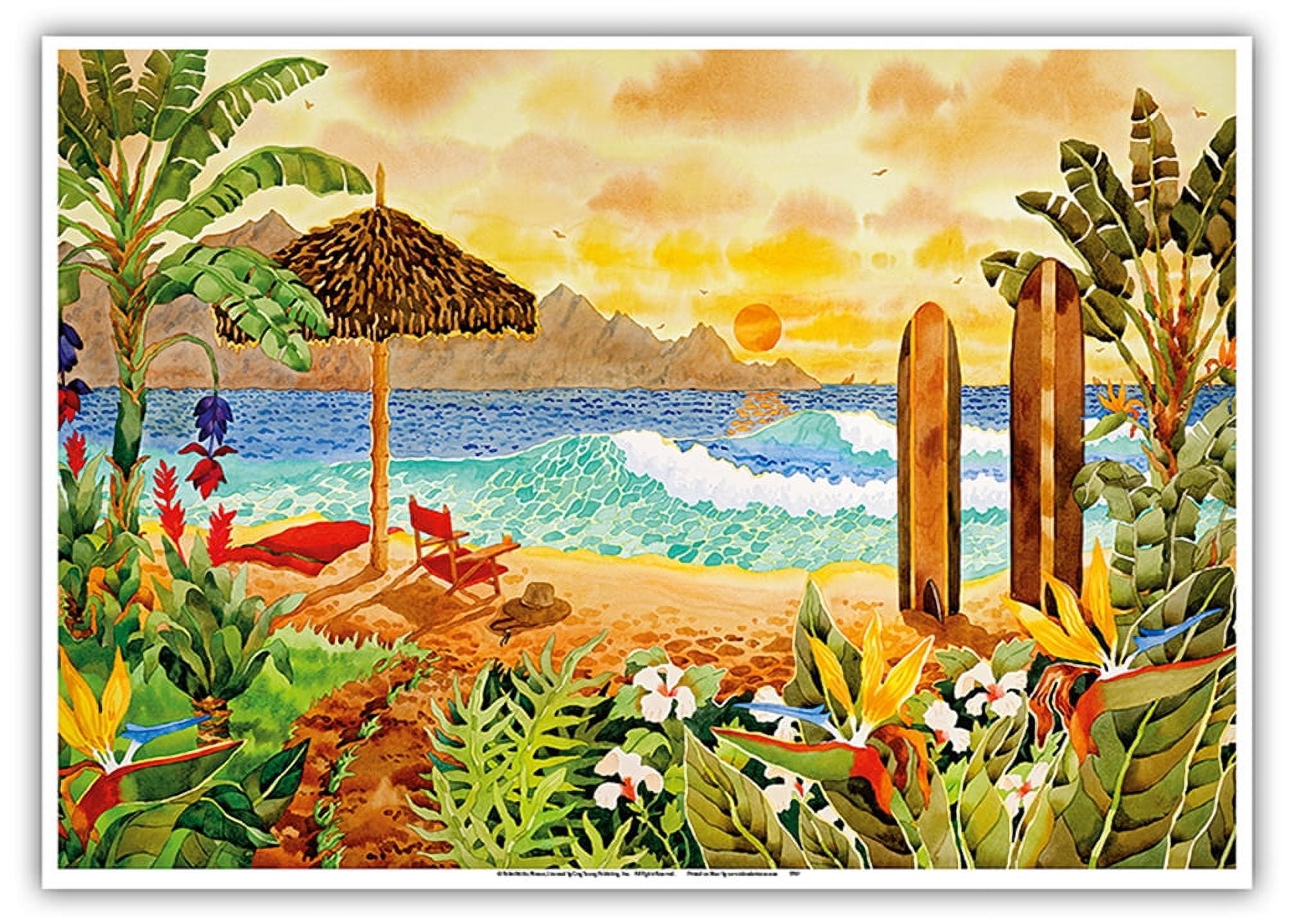 Surfing the Islands - Tropical Beach Paradise - Hawaii - Hawaiian