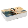 thumbnail image 1 of Surfing Jewelry Boxes PU Leather Necklace Holder Travel Organizer with Removable Compartment Portable, 1 of 6