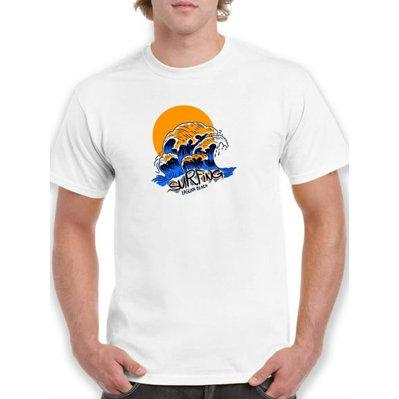 Surfing Laguna Beach Wave T-Shirt Men -Image by Shutterstock, Male Medium