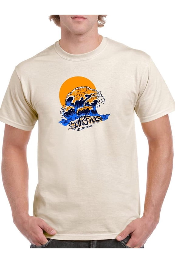 Surfing Laguna Beach Wave T-Shirt Men -Image by Shutterstock, Male Small