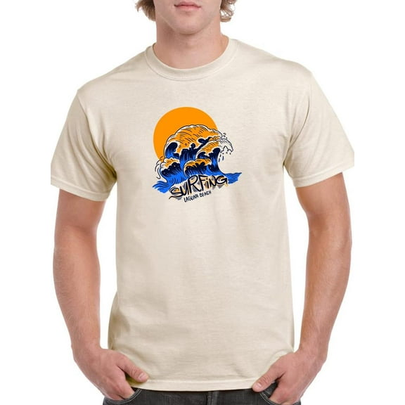 Surfing Laguna Beach Wave T-Shirt Men -Image by Shutterstock, Male XX-Large