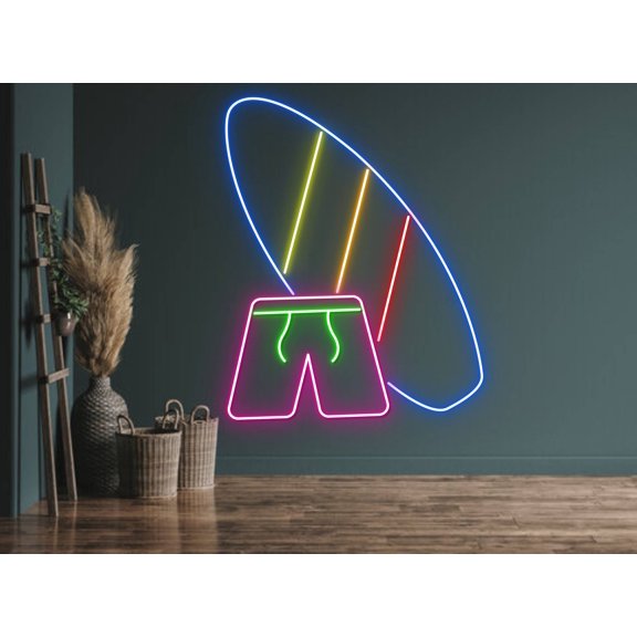 Surfing Neon Sign