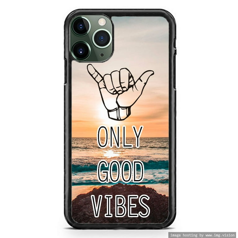 Surfing Only Good Vibes Summer Beach Slim Shockproof Hard Rubber