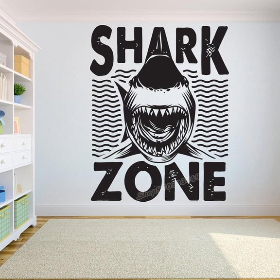 Surfing Palm Shark Surf wall decals Surfer Boy Surfing Sports Decals Surfboard Wall Stickers waves Vinyl Boys Room Decor 42x33cm