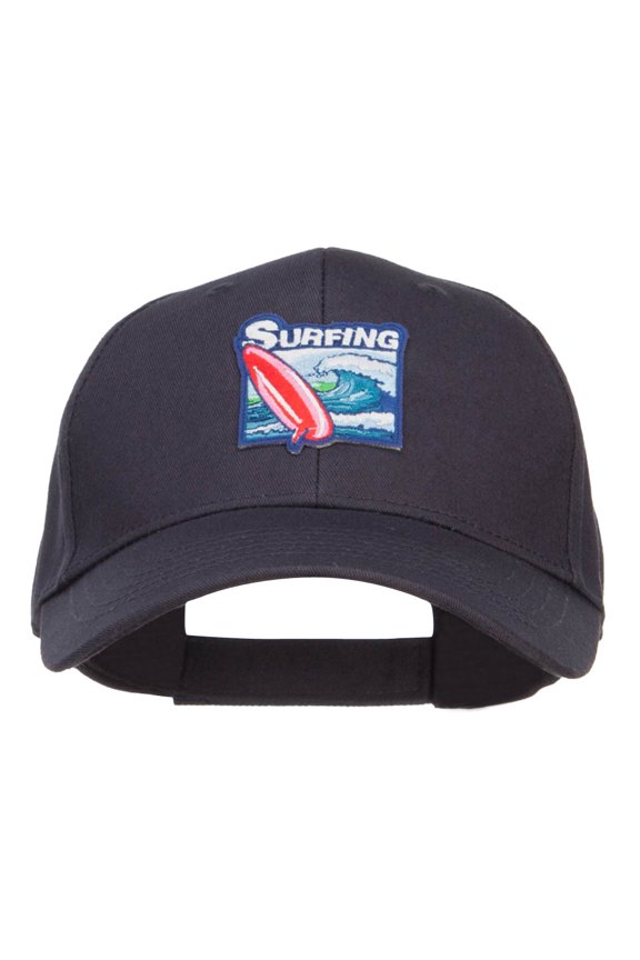 Surfing Patched Low Cotton Cap - Navy OSFM